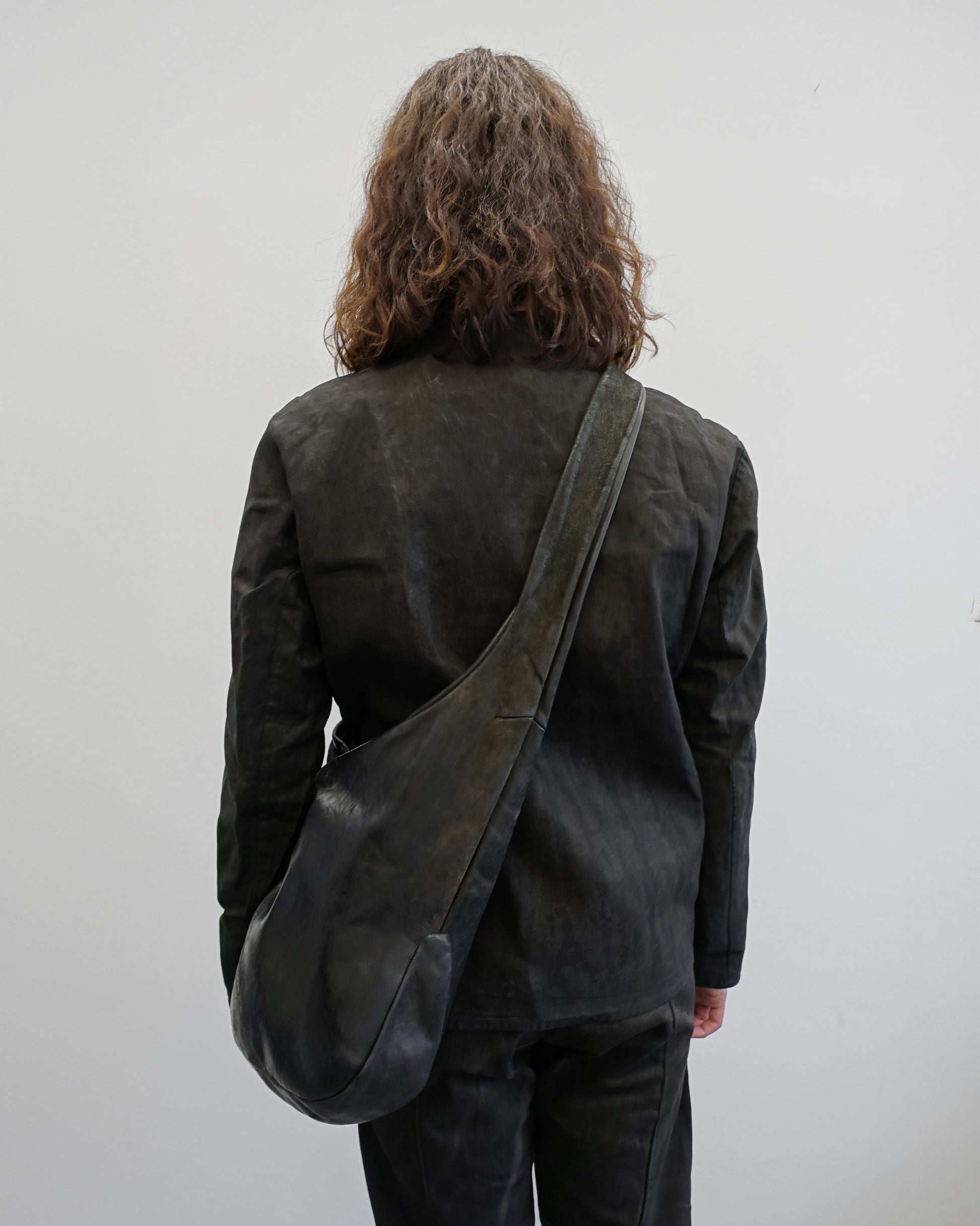 NODO - Waxed High Neck Collar Jacket