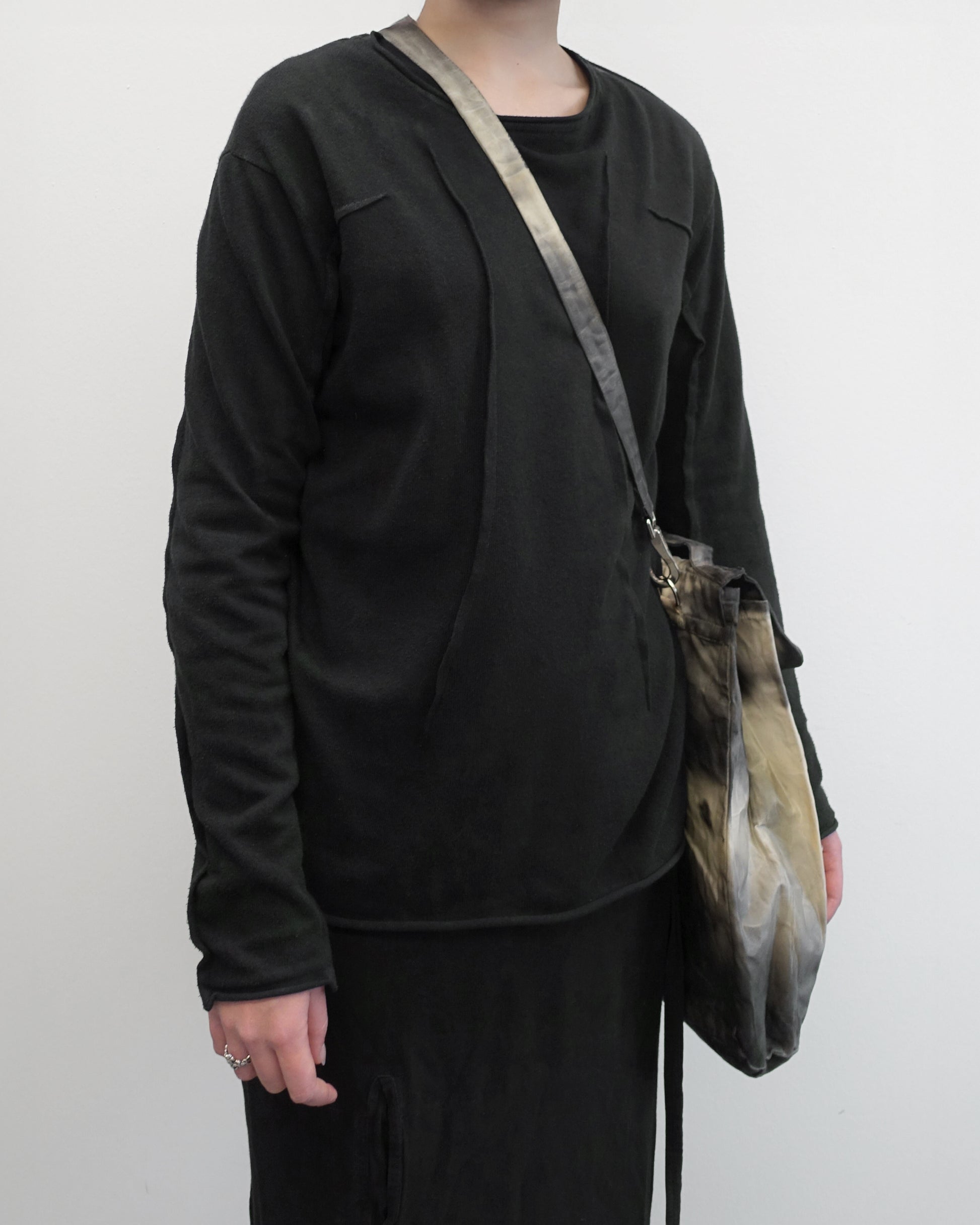 VERTEBRAE - Darted Cotton Knit Pullover