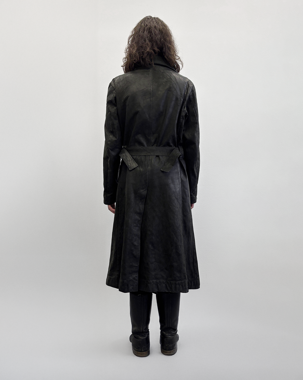 REPLICANT - Culatta Leather Belted Trench Coat