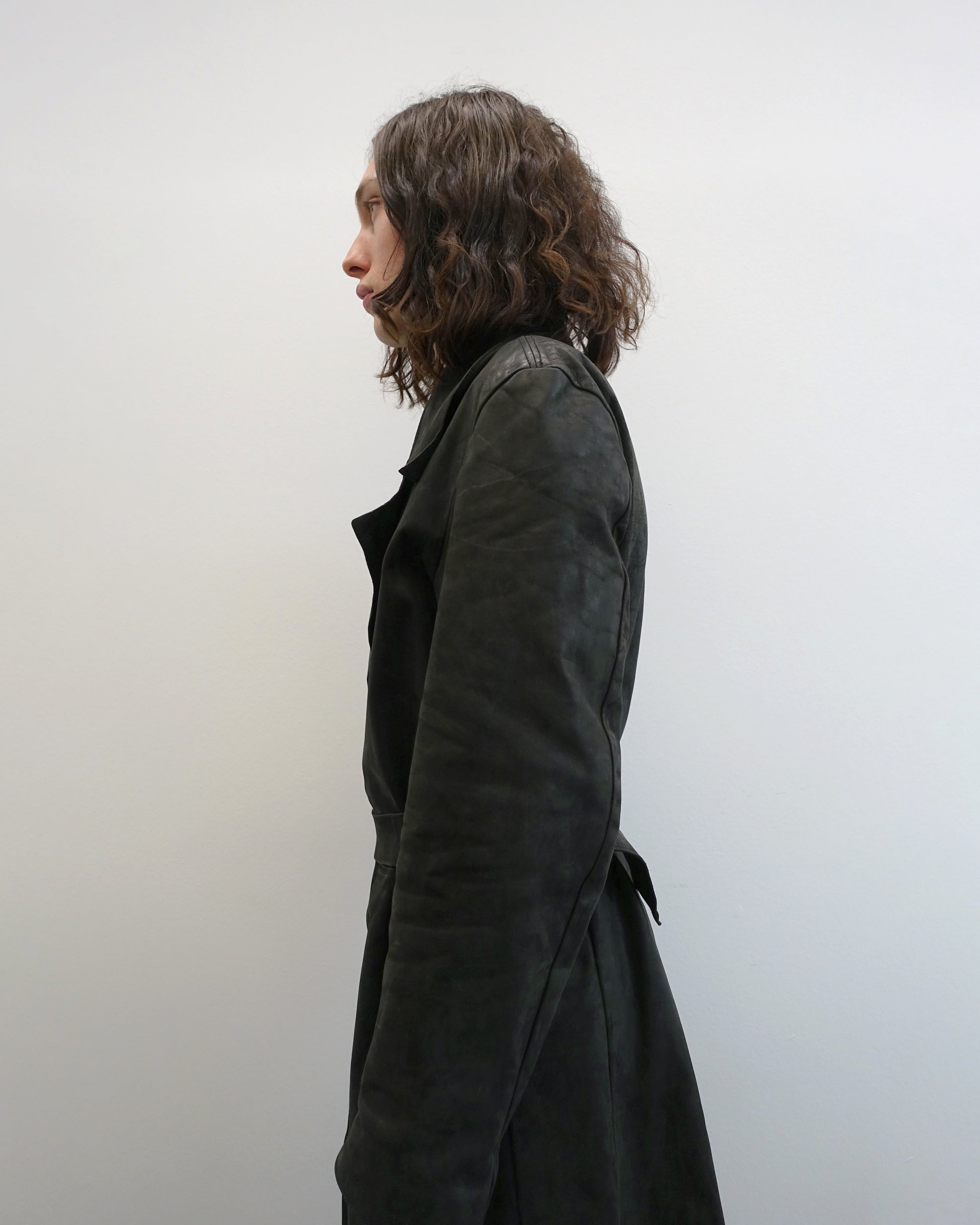 REPLICANT - Culatta Leather Belted Trench Coat