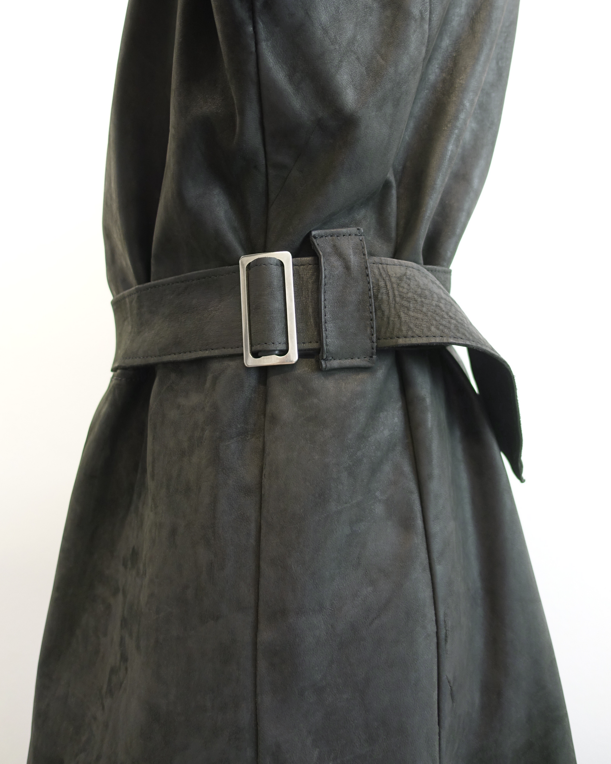 REPLICANT - Culatta Leather Belted Trench Coat