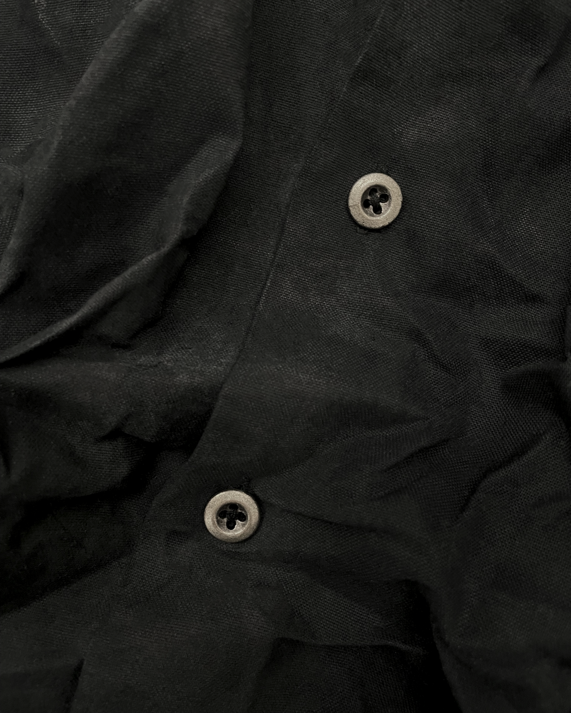 MELTAL - Crinkled Waxed Button-Up Shirt