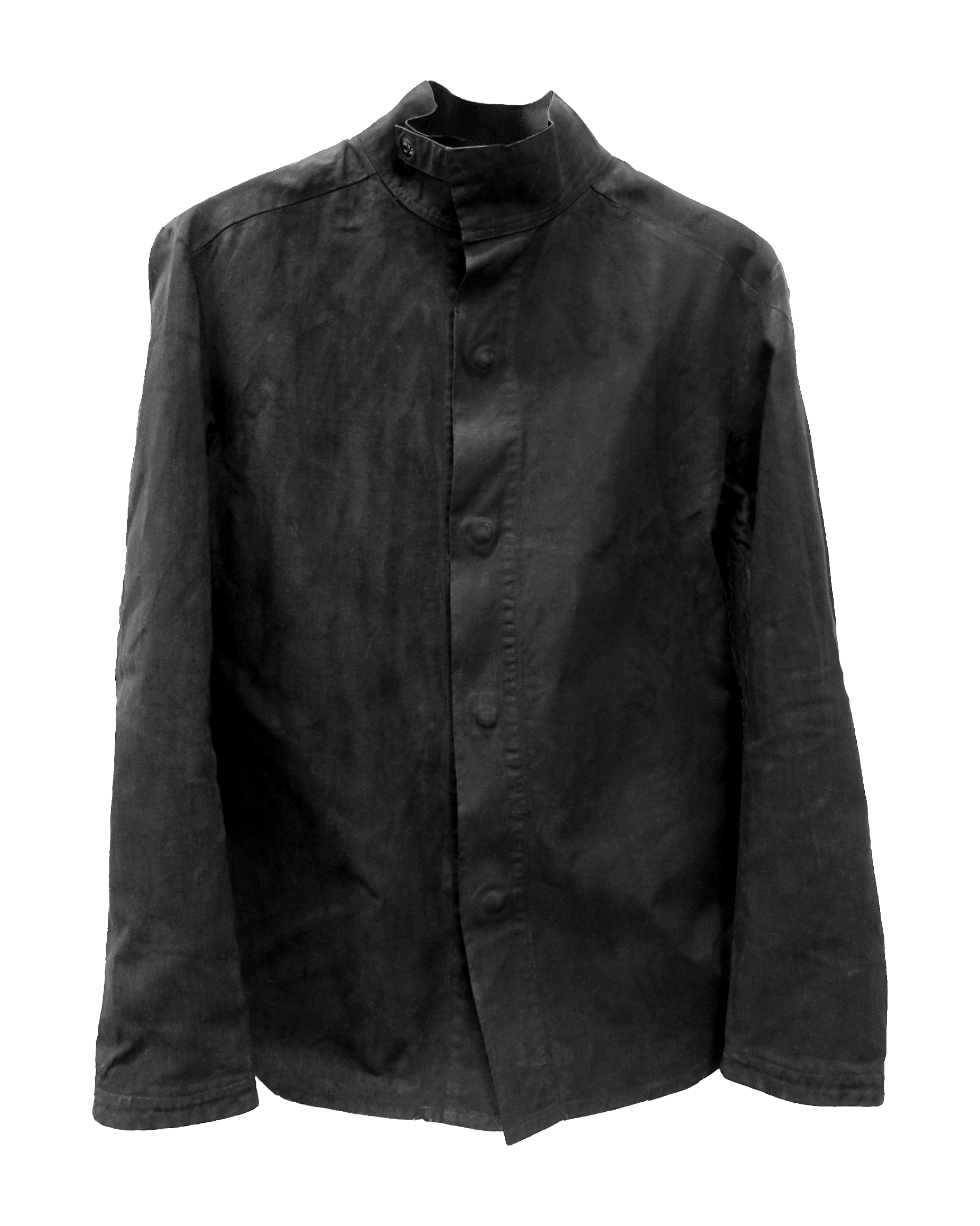NODO - Waxed High Neck Collar Jacket