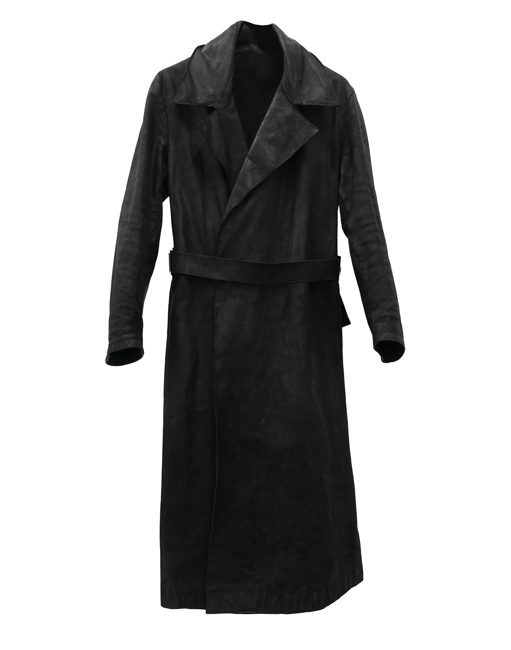 REPLICANT - Culatta Leather Belted Trench Coat