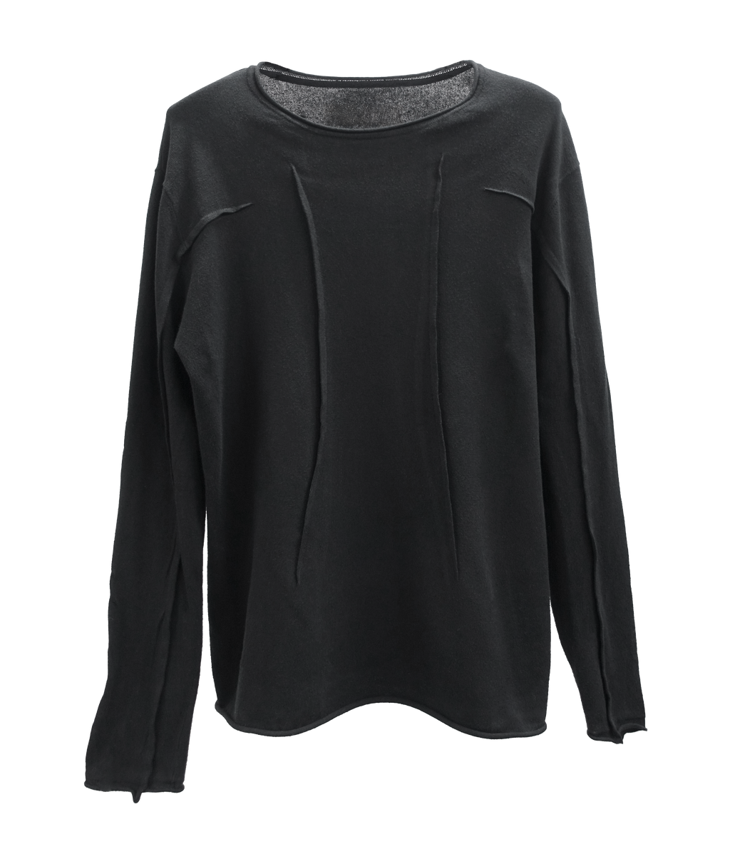 VERTEBRAE - Darted Cotton Knit Pullover