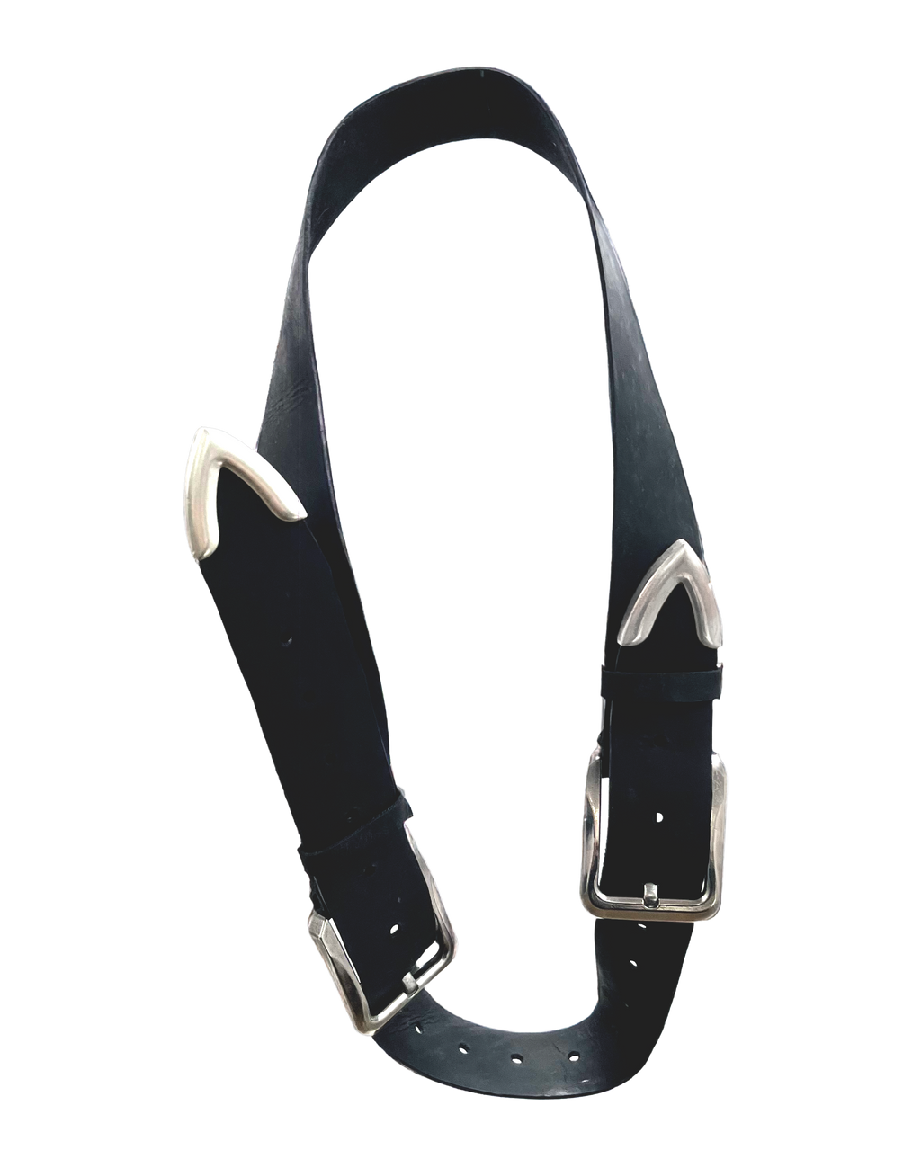 DOUBEL - Metal Detail Leather Belt