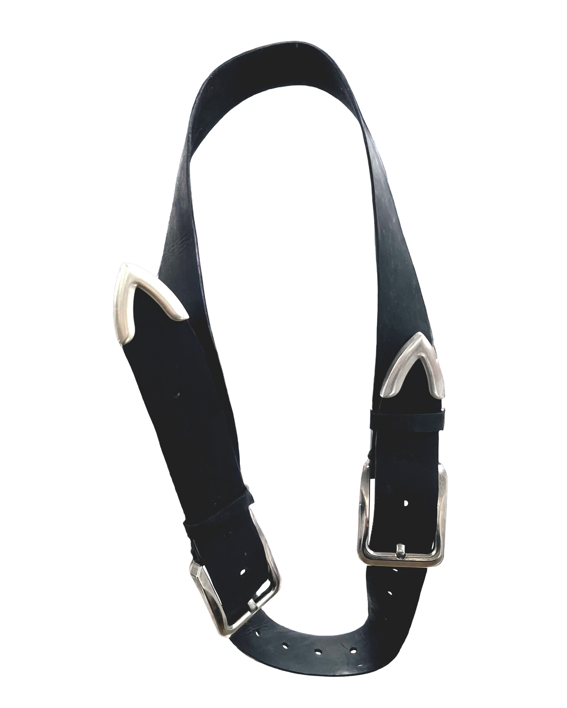 DOUBEL - Metal Detail Leather Belt